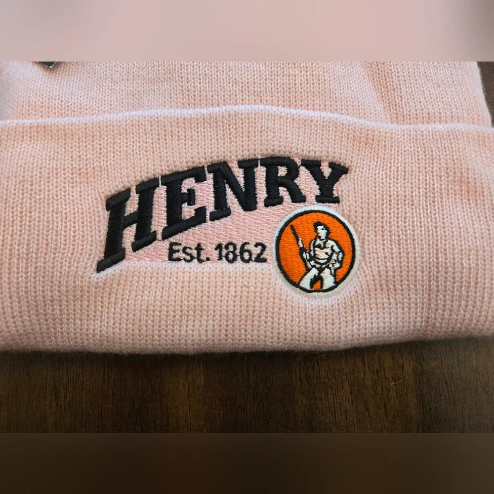 henry rifle | Accessories | Henry Rifles Co Logo Beanie Hat Light Pink ...
